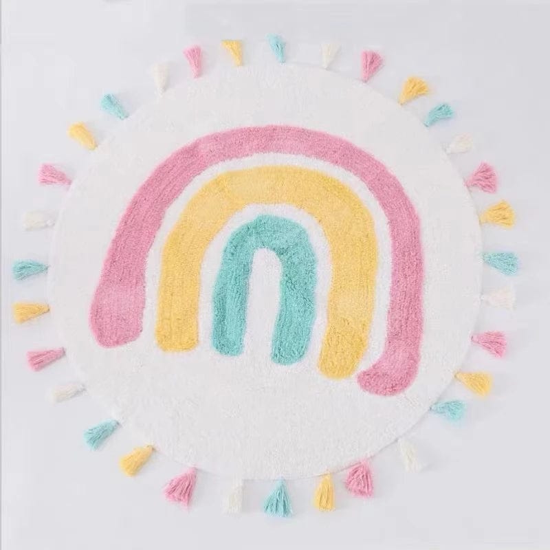 Rainbow Tasseled Rug