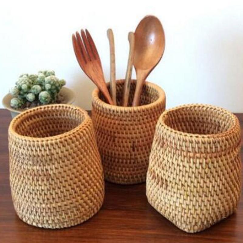 Rattan Bucket Organizer
