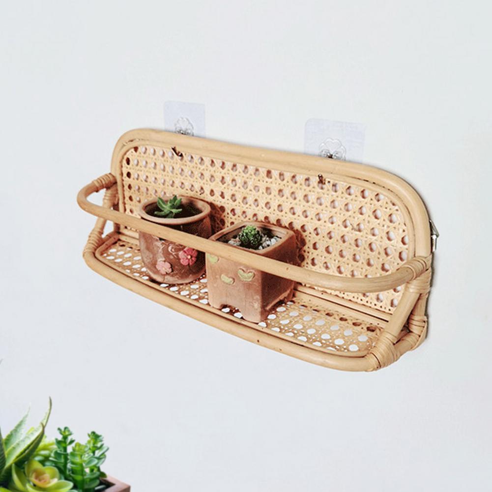 Koa Rattan Display Wall Shelf