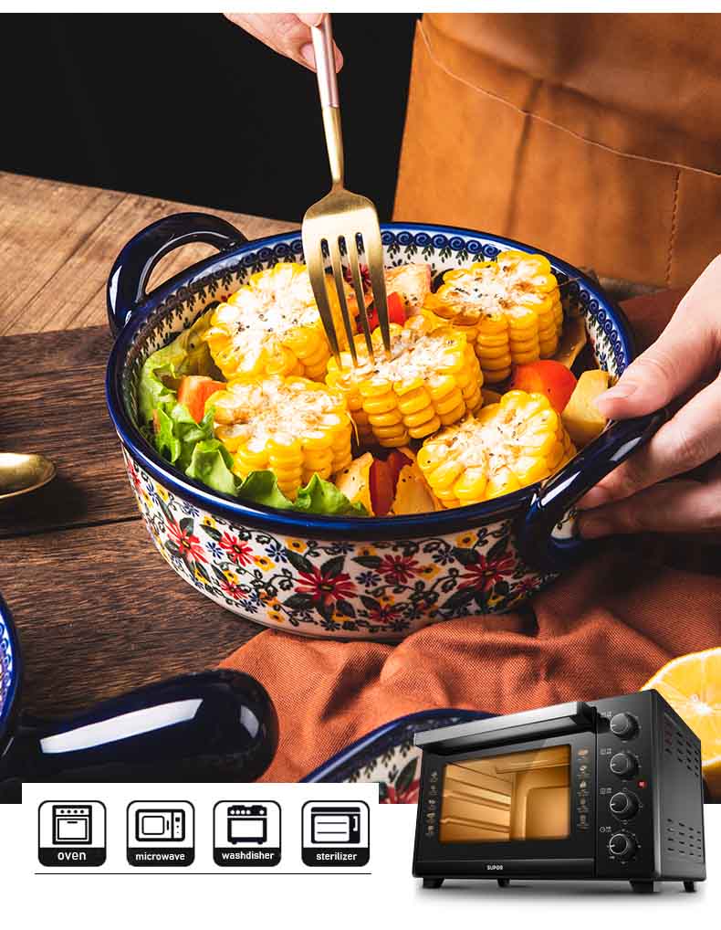 Retro Floral Ceramic Tableware