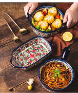 Retro Floral Ceramic Tableware