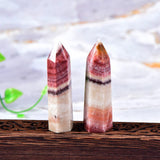 Rhodochrosite Quartz Crystal Point Tower