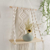 Ria Macrame Tapestry Wall Hanging Shelf