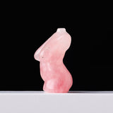 Rose Quartz Female Silhouette Crystal