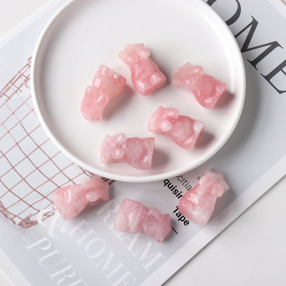 Rose Quartz Female Silhouette Crystal