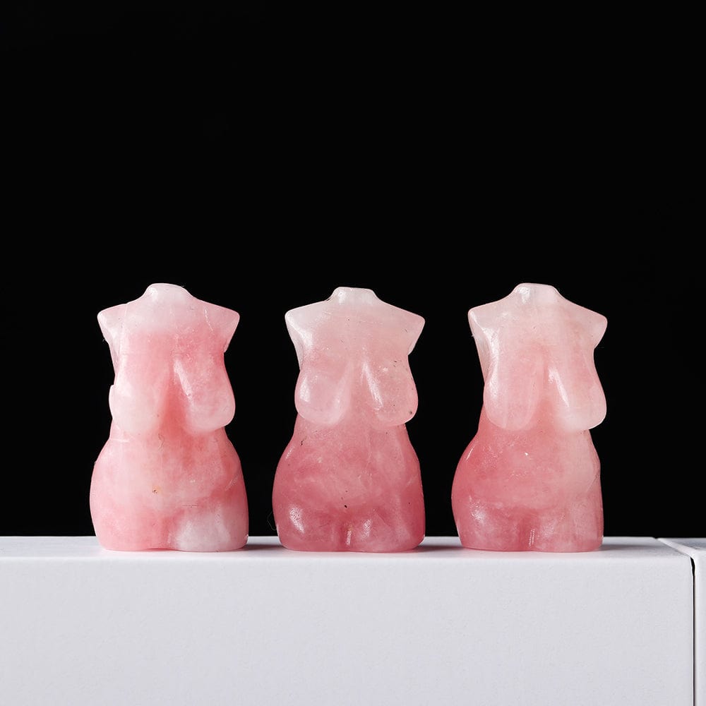 Rose Quartz Female Silhouette Crystal