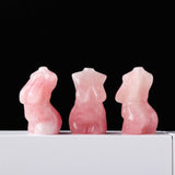 Rose Quartz Female Silhouette Crystal