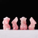 Rose Quartz Female Silhouette Crystal