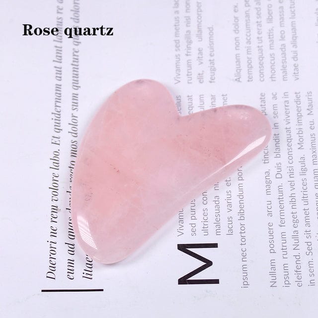Gua Sha Heart Shaped Crystal Quartz