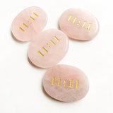 ROSE QUARTZ PALM STONE - 11:11 NUMEROLOGY LUCK STONE