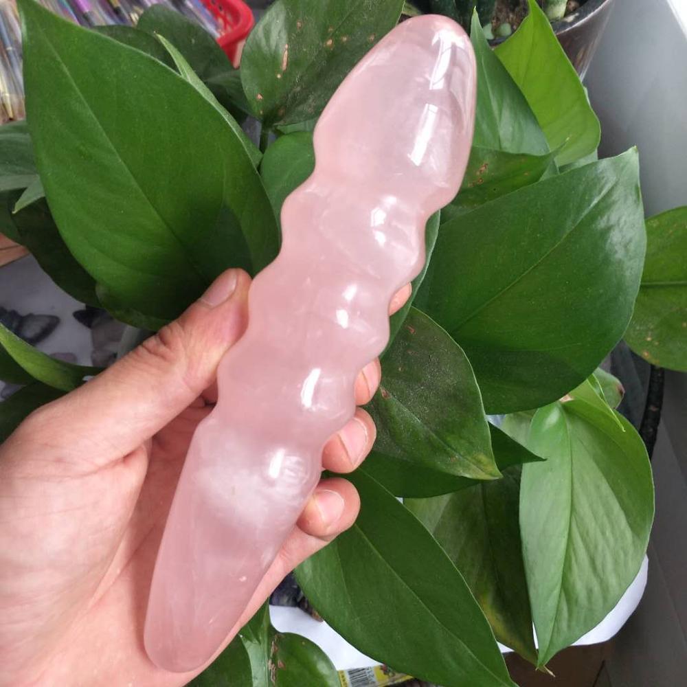 Rose Quartz Spiral Crystal Wand