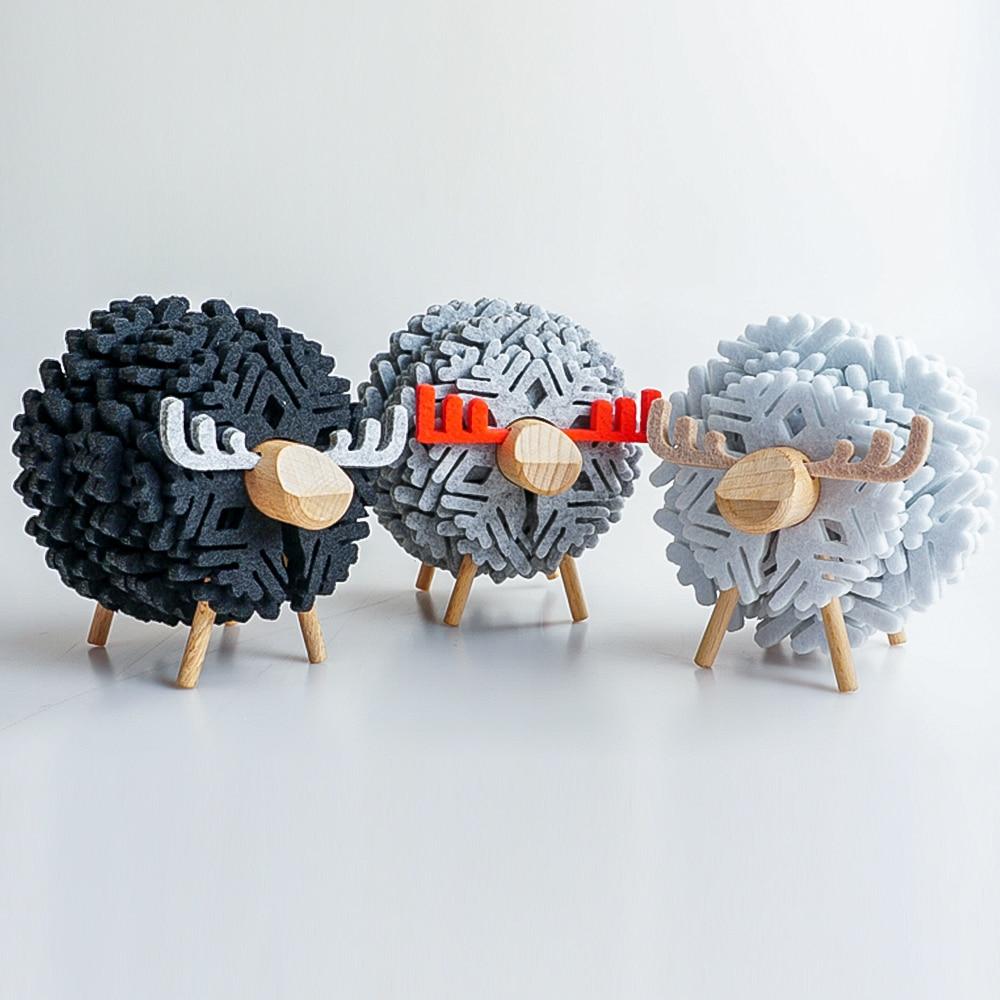 Sheep & Reindeer Snowflake Coasters with Wooden Stand