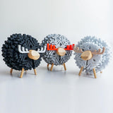 Sheep & Reindeer Snowflake Coasters with Wooden Stand