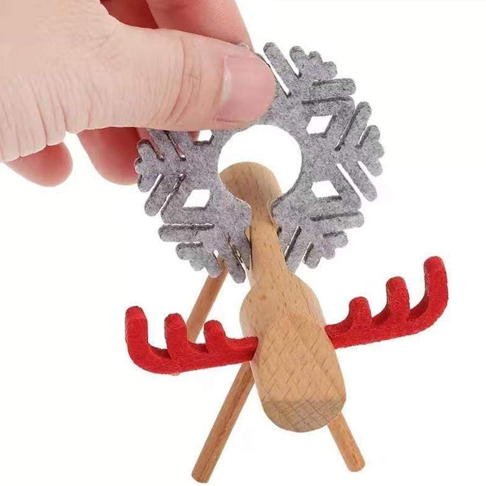Sheep & Reindeer Snowflake Coasters with Wooden Stand