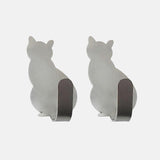 2-Piece Self-Adhesive Kitty Wall Hooks