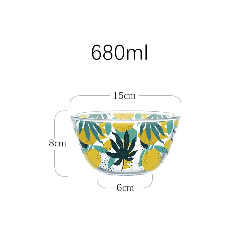 Lemon Garden Glass Bowl