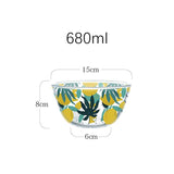 Lemon Garden Glass Bowl