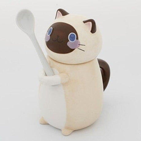 Cute Cat Coffee Mugs with Spoon