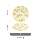 Colorful Floral Dinnerware Plates