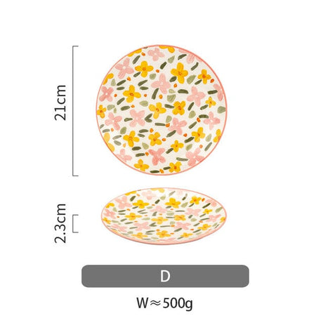 Colorful Floral Dinnerware Plates