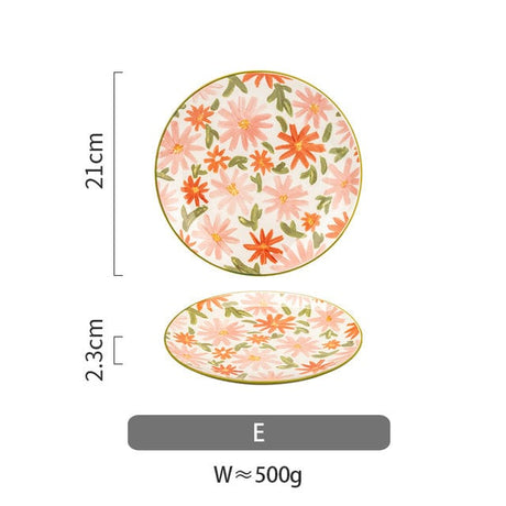 Colorful Floral Dinnerware Plates