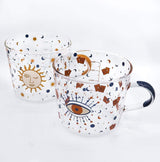 Sun & Evil Eye Glass Mug