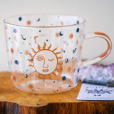 Sun & Evil Eye Glass Mug