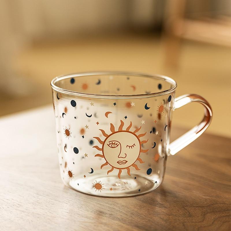 Sun & Evil Eye Glass Mug