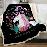 Super Soft Microfiber 'Unicorns Are Real' Blanket