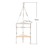 Triangle Macrame Wall Shelf