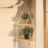 Triangle Macrame Wall Shelf