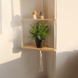 Triangle Macrame Wall Shelf