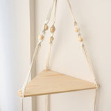 Triangle Macrame Wall Shelf