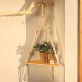 Triangle Macrame Wall Shelf