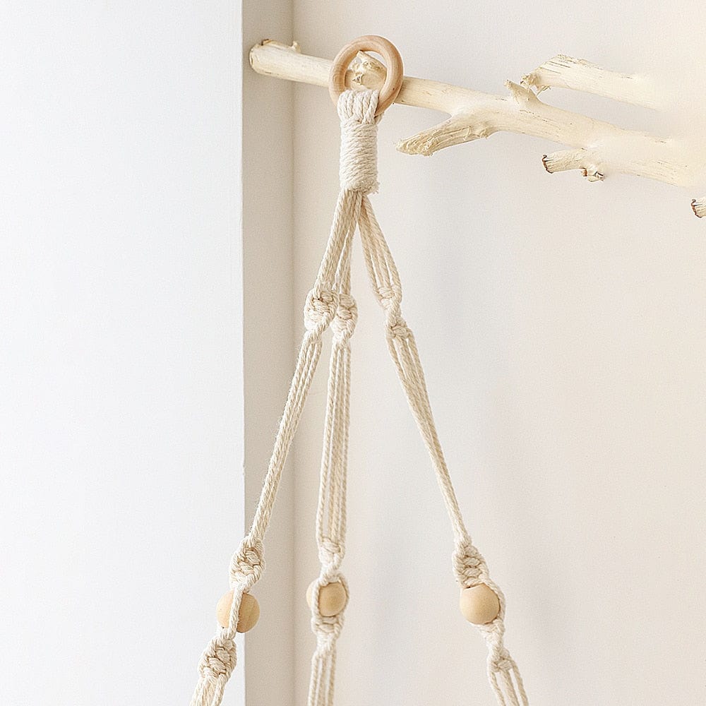 Triangle Macrame Wall Shelf