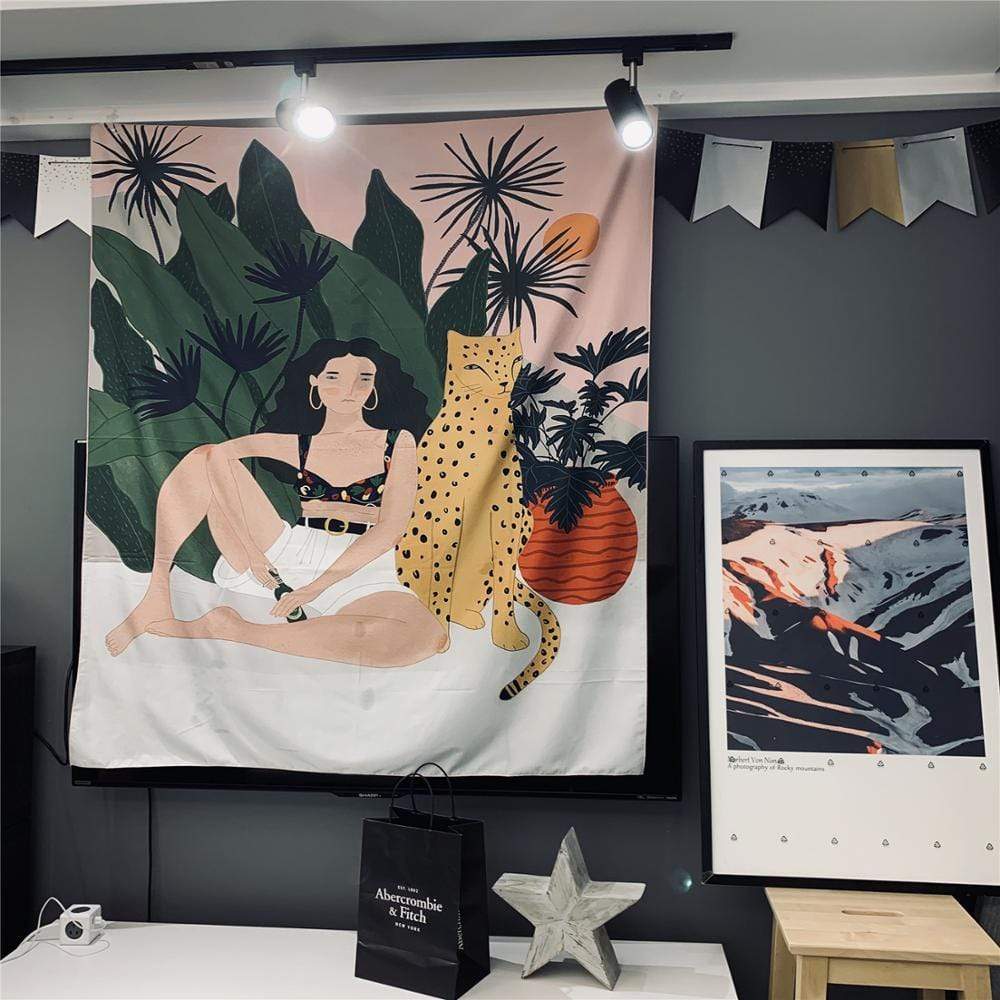 Tropical Girl Tapestry