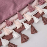 Velvet Cushion Cover with Tassels