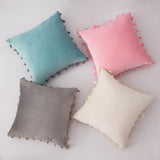 Velvet Cushion Cover with Tassels