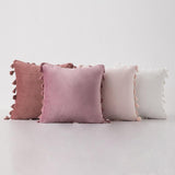 Velvet Cushion Cover with Tassels