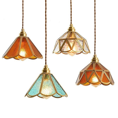 Vintage Glass Pendant Lights - Lighting