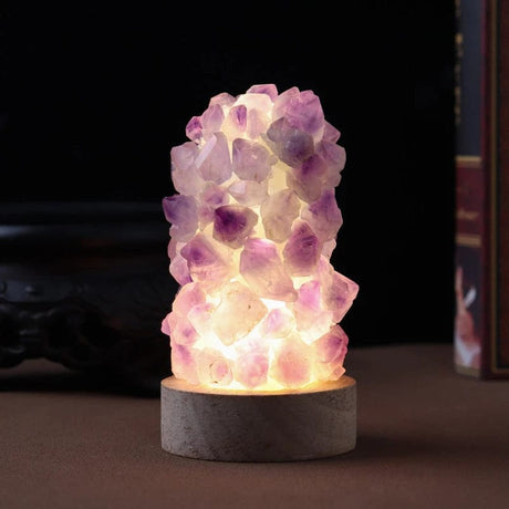 Natural Amethyst Crystal Lamp
