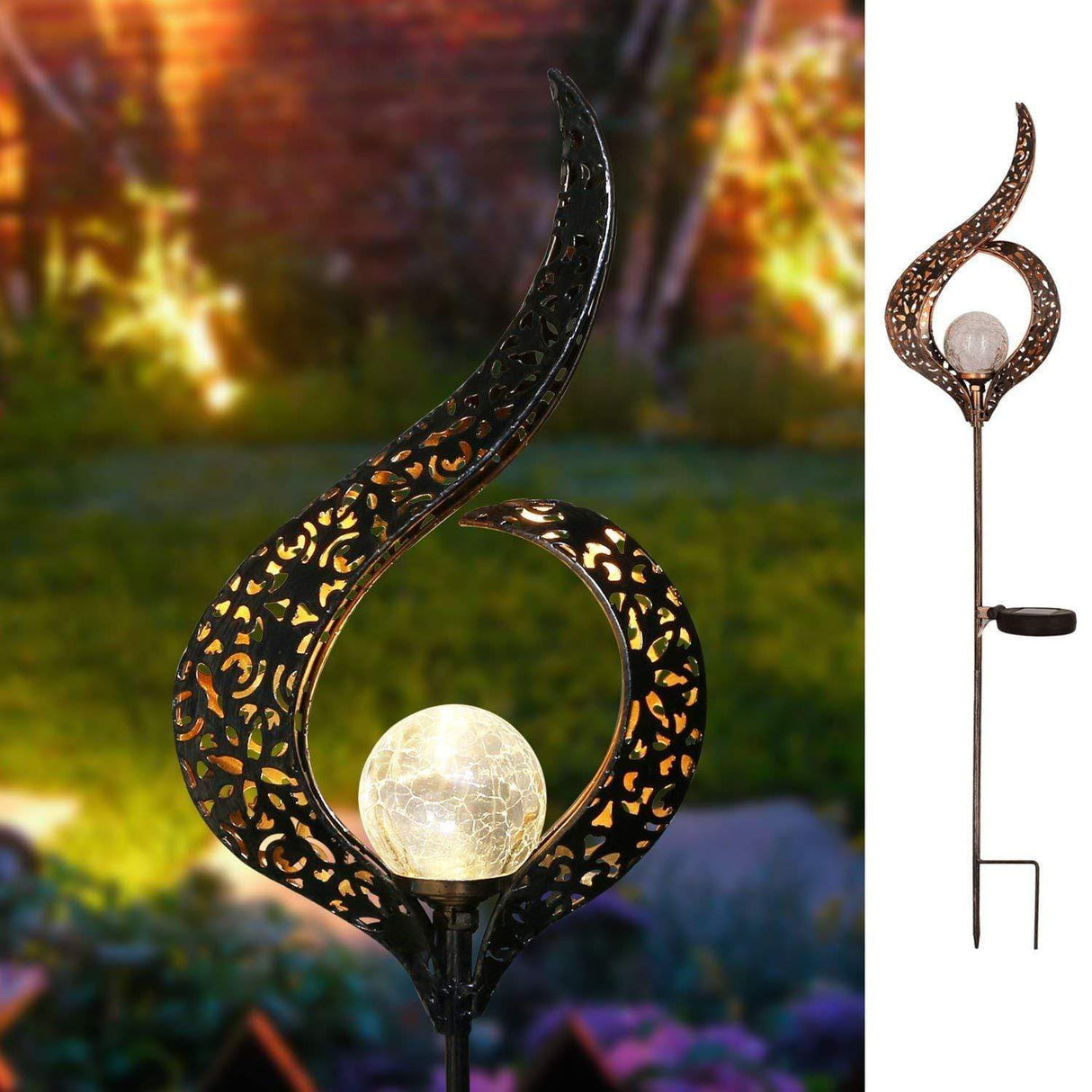 Romantic Solar Crackle Garden Light