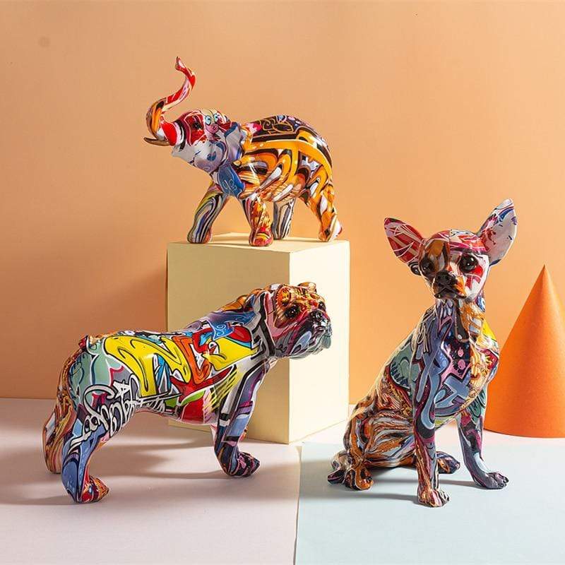 Colorful Animals Art Figurine