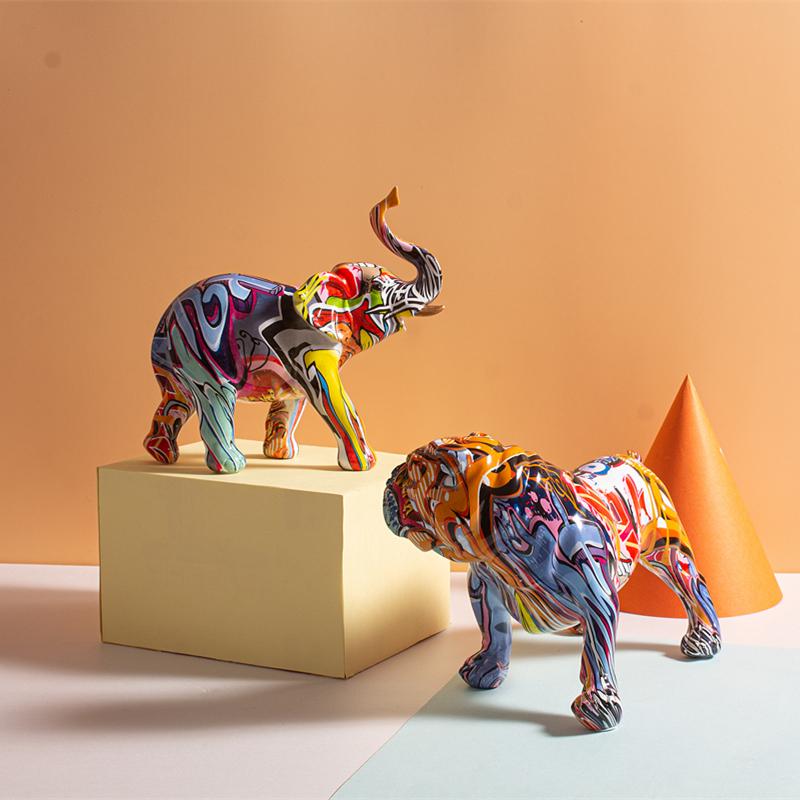 Colorful Animals Art Figurine
