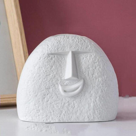 Colored Silly Face Flower Pot