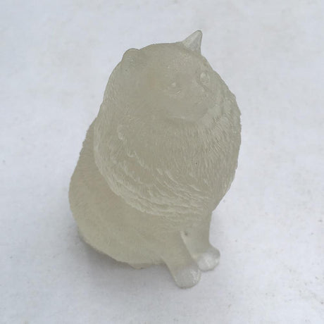 Natural Crystal Lady Cat Carving
