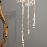 White Macrame Moon Wall Hanging Decor