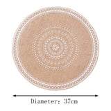 Mandala Embroidery Round Mat