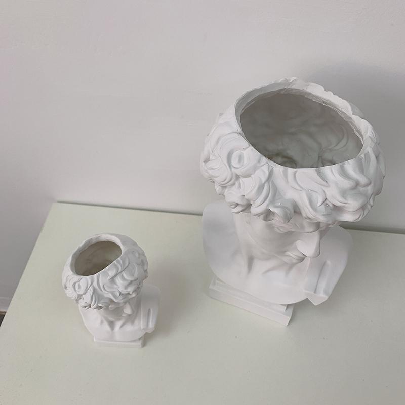 White Sculpture Head Vases