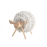 Sheep & Reindeer Snowflake Coasters with Wooden Stand